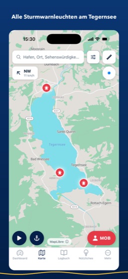 Sturmwarnleuchten Tegernsee