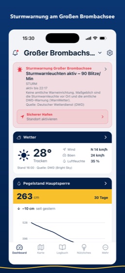 Sturmwarnung Brombachsee