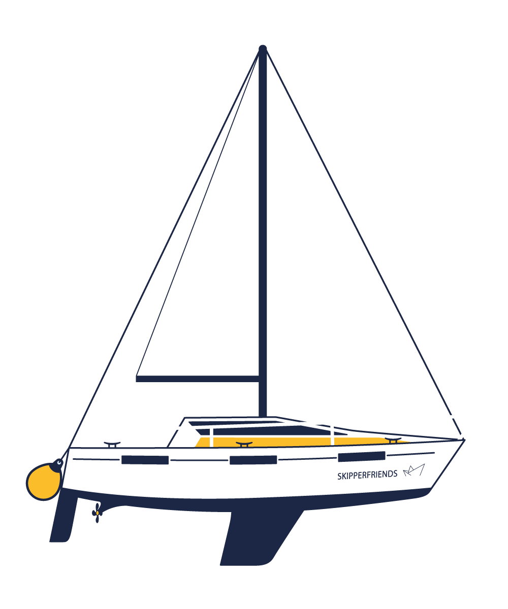 Illustration Segelboot, Skipperfriends